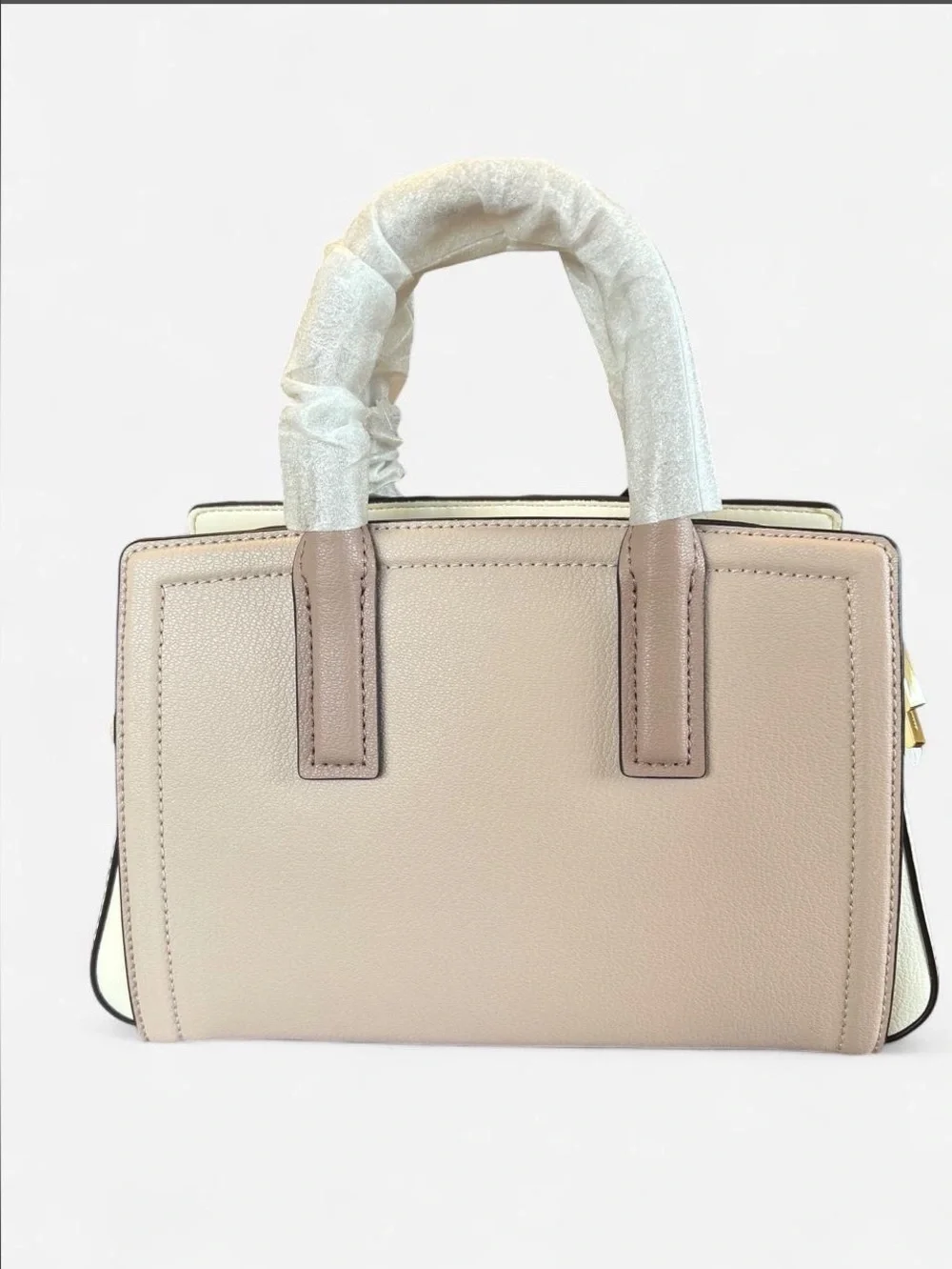 Michael Kors Laila Small Color-Block Pebbled Leather Satchel